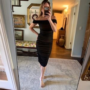 Elegant Black BodyCon Evening Dress